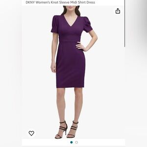 DKNY Knot Sleeve Midi Dress